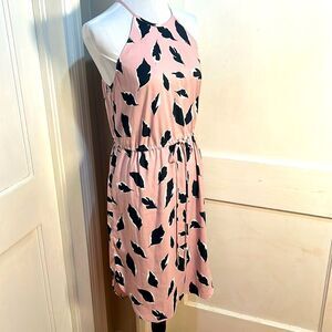 LOFT Women's Petite Medium Racerback Dress in Blush Pink, Black & White Fall '24